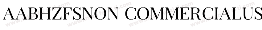 AaBHZFSNon CommercialUse字体转换